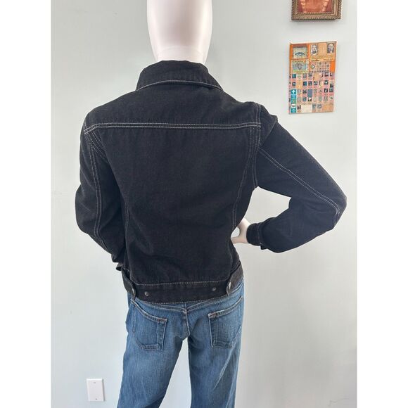 Members Only Looney Tunes Reversible Black Trucker Jacket Black Size Small - Picture 4 of 16